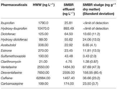 Fate of Pharmaceuticals in a Submerged Membrane Bioreactor Treating Hospital Wastewater